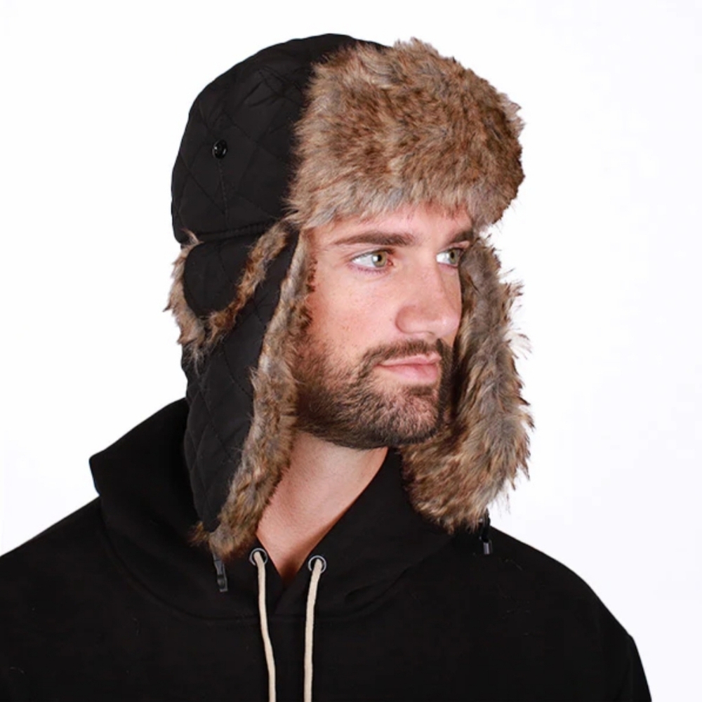 46) SA CO. Trapper Hat Nylon Black